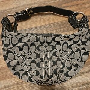 Coach Black Signature Mini Shoulder Bag Hobo 10073 Women’s Vintage y2k